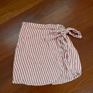 Striped Faux Wrap Billabong Skirt Size Small